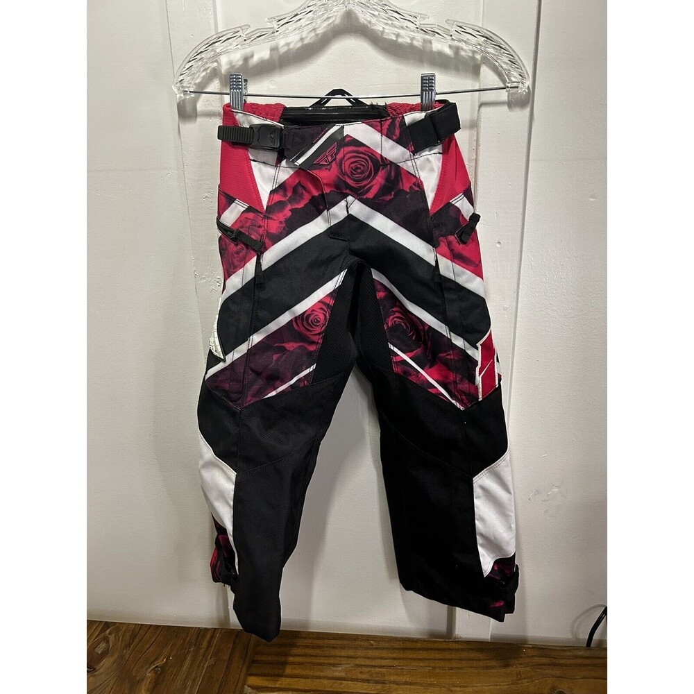 FLY RACING KINETIC OVER-BOOT PANT BLACK/PINK Girls Size 20